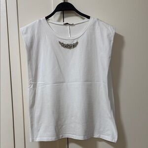 white embelished with stone top